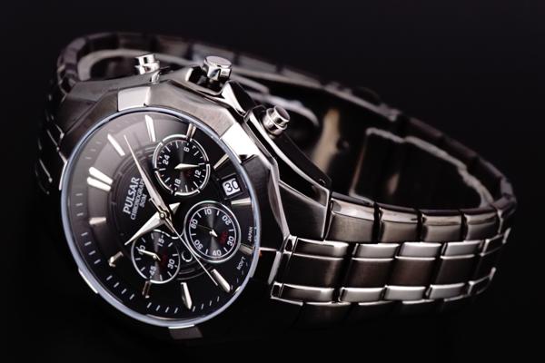 1円~輝きの黒HAMILTON/SEIKOセイコー腕時計PULSARパルサーIP加工_9