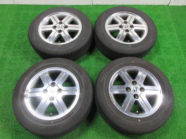 BH907【送料無料】185/65R14 超溝高/13年製 ホンダ純正アルミ付