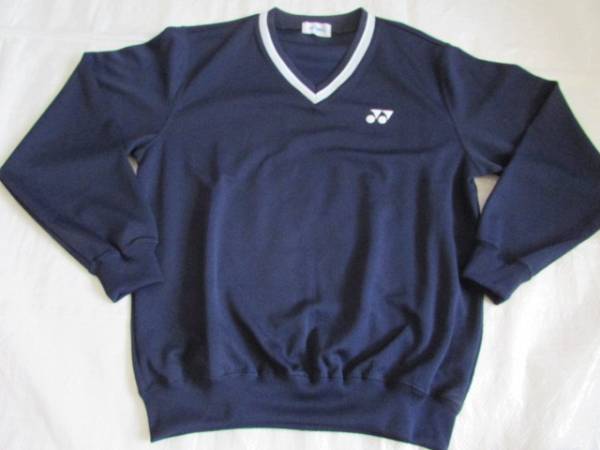 新品同様 ヨネックス yonex 長袖 V セーター トレーナー 紺 M