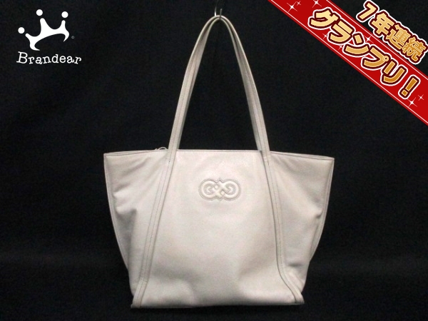 コールハーン ショルダーバッグ ライトグレー レザー COLE HAAN