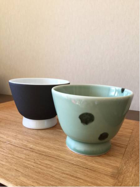 深川製磁 アルテ・ウァン 墨 飛青磁 未使用 2点