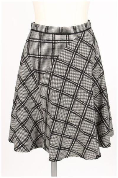 ジャスグリッティー　14AWチェックフレアスカート[LSKM68316]