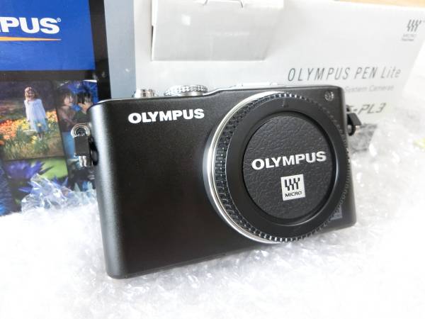 ◆美品 PEN Lite E-PL3 ダブルズームキット黒+@ 税ナシ送ナシ◆