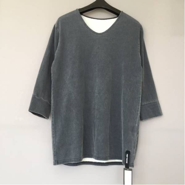 新品★代官山店別注バックラッシュ七分袖カットソー レザー