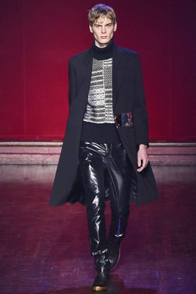 メゾン マルジェラ黒×白ステッチング ニットベストセータージレ