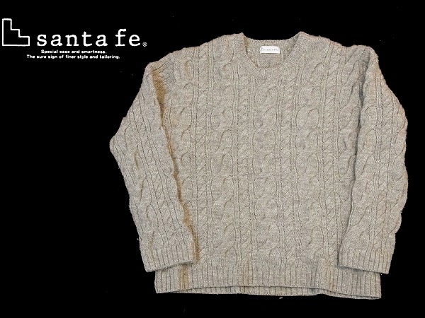 日本製【48】santa fe サンタフェ ニットセーター ケーブル編み