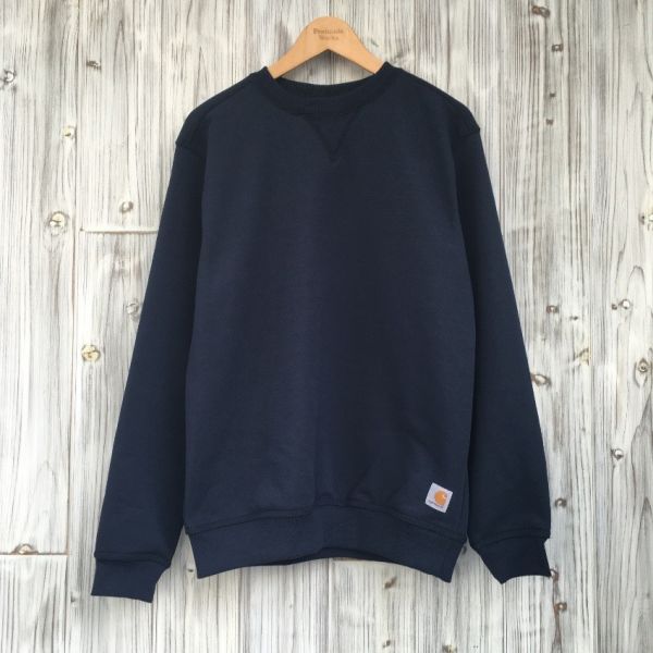 Carhartt 新品 カーハート K124 クルーネック トレーナー ネイビー S 