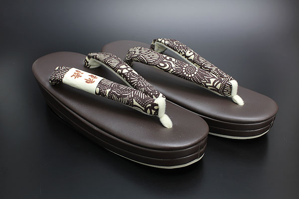 【京都きもの.com】　お洒落！柿渋染生地使用　草履　ＫＩ-4