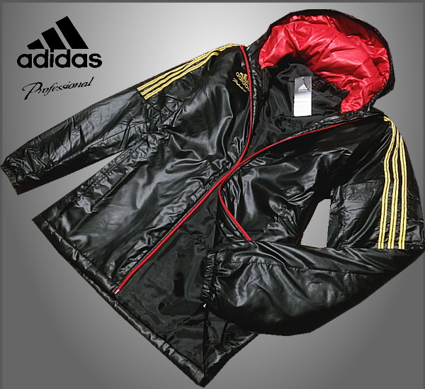 ■新品【アディダス】Professional中綿保温防撥水JK■BK/XO