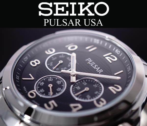 1円逆輸入HAMILTON米国SEIKOトラディショナルPULSAR腕時計クロノ_1