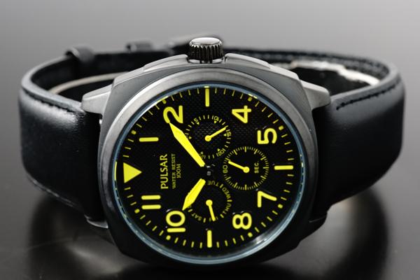 1円~新品SEIKOセイコー米国パルサーPULSAR本革100m防水腕時計_2