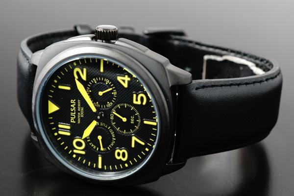 1円~新品SEIKOセイコー米国パルサーPULSAR本革100m防水腕時計_3