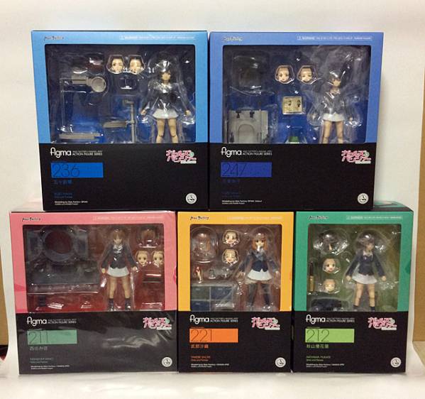 figma ガールズ＆パンツァー あんこうチーム5体セット【ほぼ未開封】 ◇◇figma ガールズ＆パンツァー あんこうチーム5体セット