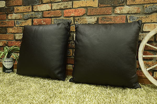 13M6本革クッション2個セット1円男前インテリア総革レザー正方形