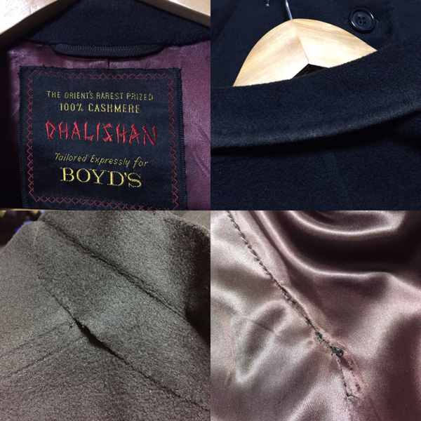 ビンテージ DHALISHAN カシミヤ ウール チェスタ 