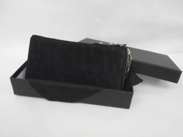 ★注目★エレファント ラウンド 長財布 小銭入付 ブラック 005