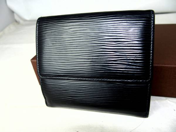 7870本物☆ルイヴィトン☆黒エピ☆Wホック財布 ルイ・ヴィトン 【公式