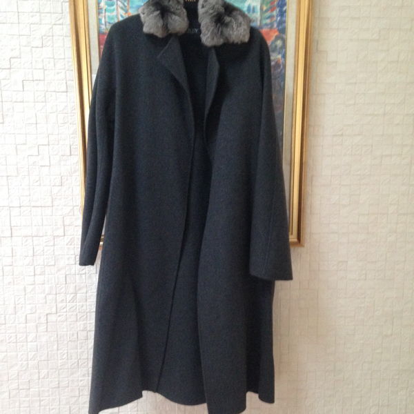 FOXEY グレー コート フォクシー チンチラ ロングコート 高級 カシミヤ 