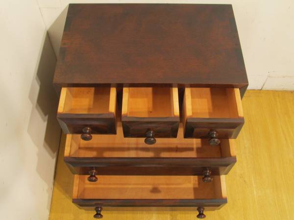 北海道民芸家具 樺無垢材 チェスト 整理箪笥 和タンス 洋服収納 9杯 ◇