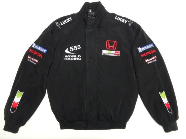 ☆ホンダ☆ジップジャケットXL/黒HONDAレーシングブルゾン