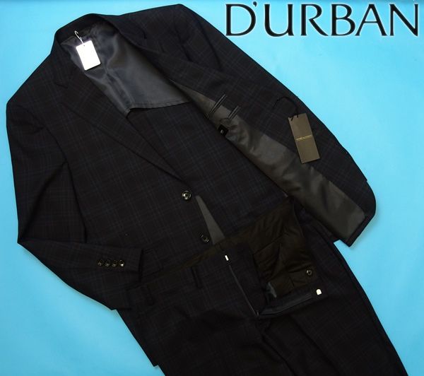 新品5.4万★STUDIO by ダーバン ウインドペン ウールスーツBB5