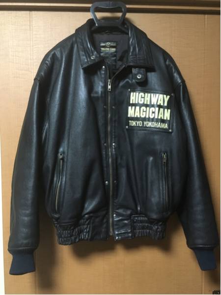 美品 イエローコーン レザー ライダース ジャケット L 黒 本革