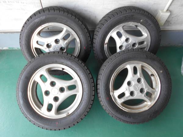 60】スタッドレス 155/65R13 グッドイヤー イボつき バリ溝