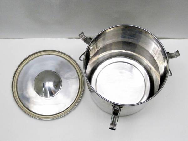 クローバー モリブデン鋼 SUS316 汁食缶 27cm 15L 業務用 給食