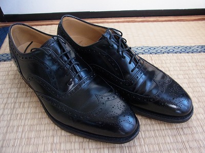 JOHNSTON MURPHY ウイングチップ　７　美品　黒