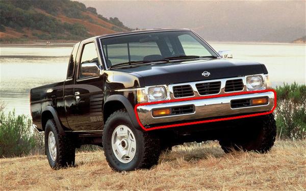 送込 日産 ダットサン P/U D21系後期 クローム フロントバンパー