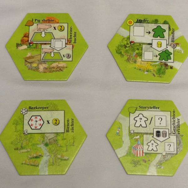 キーフラワー 拡張タイルセット４枚 和訳付 keyflower