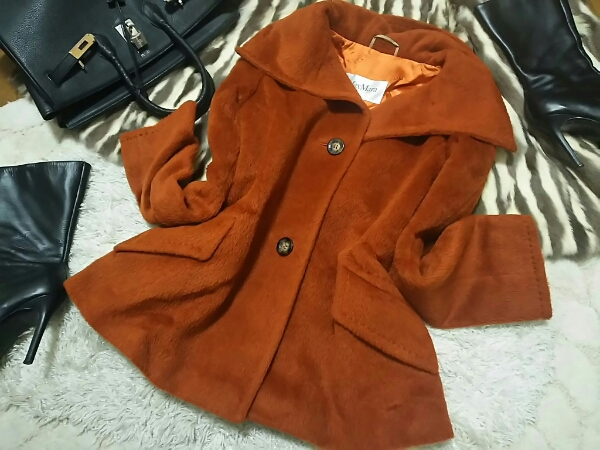 最新マックスマーラMaxMara 最高級アルパカコート 流行色30万円