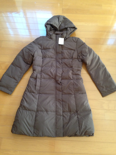 新品◆無印良品 ダウンコート ロング 茶 M レディース