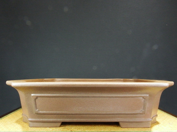 ◇盆栽幸◇手作り久田佳山ー外縁額面長方鉢◇和鉢◇左右：56cmA