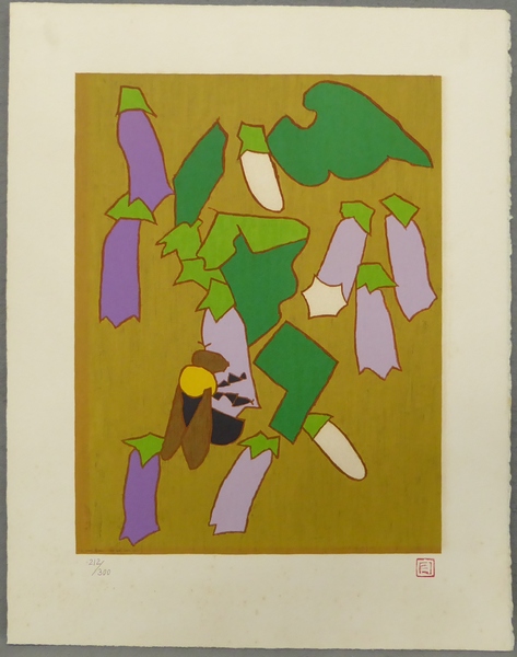 ☆リトグラフ☆ 熊谷守一 『熊蜂とほたるぶくろ』 大日本絵画 熊谷守