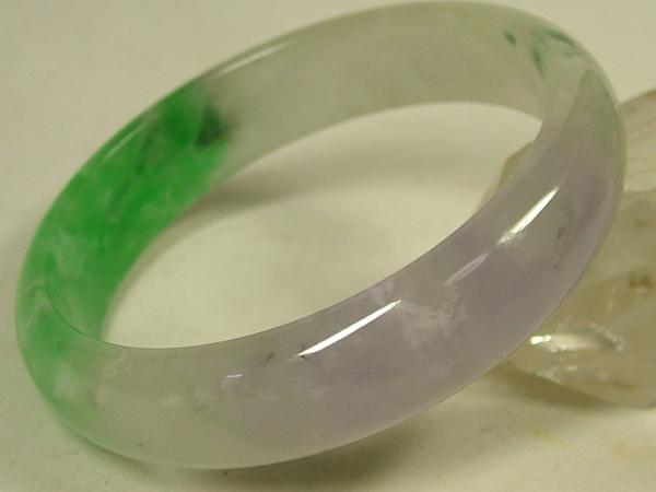 △▽□龍香堂□ ミャンマー翡翠バングル59mm（t12）△▽
