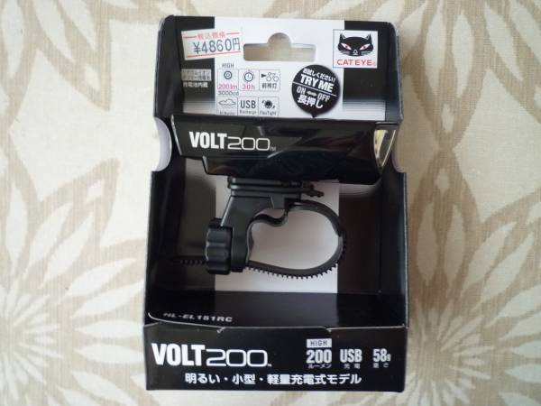 【AG22】CATEYE☆ライト☆VOLT200☆USB充電式ライト☆ブラック☆