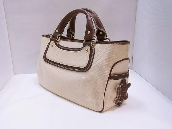 ☆ セリーヌ CELINE ブギーバッグ マカダム クリーム×ブラウン