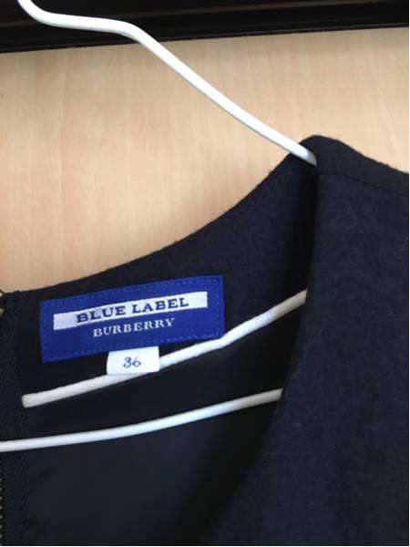 美品ブルーレーベルワンピース36○ネイビー