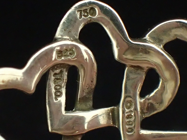 ティファニー 美品 正規品 TIFFANY トリプルオープンハート ティファニー 美品 正規品 TIFFANY トリプルオープンハート