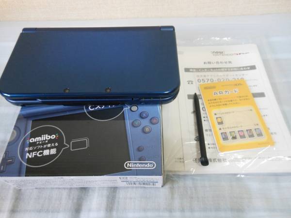New ニンテンドー３DS LL メタリックブルー完品　おまけ付