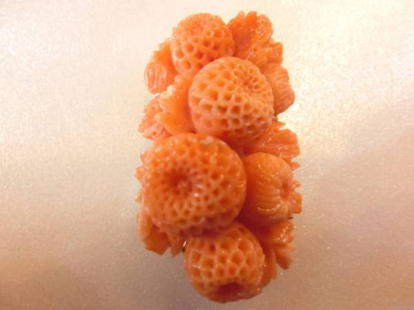 K18刻印 本珊瑚 帯留め サンゴ17.52ｇ