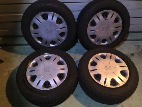 【バリ山】175/65R14 スタッドレス アルミホイール4本セット 175/65 R14 スタッドレスタイヤ&スチールホイール4本セット