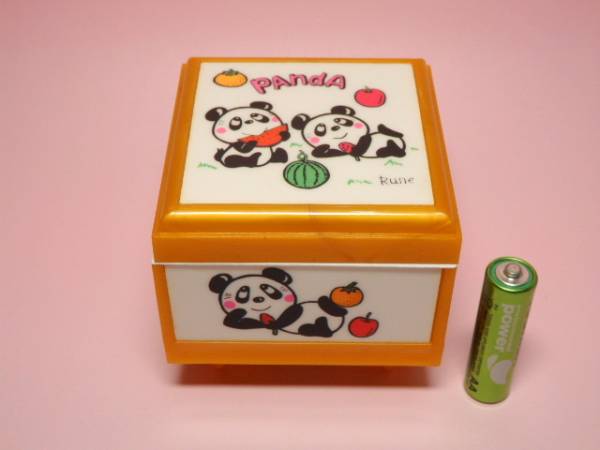 昭和レトロ 内藤ルネ オルゴール パンダ 宝石箱 小物入れ