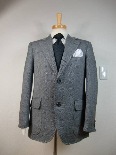 美品♪【ブルックスブラザーズ】３Ｂツイードジャケット　グレー