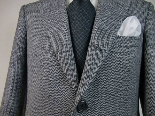 美品♪【ブルックスブラザーズ】３Ｂツイードジャケット　グレー