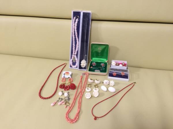 珊瑚 イヤリング・ネックレスなど 赤サンゴ/K18/シルバー