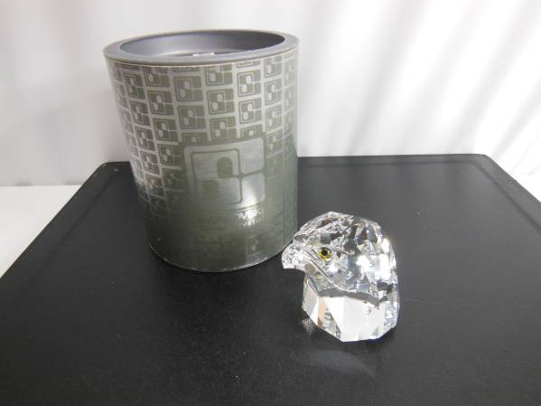 13352 SWAROVSKI/スワロフスキー クリスタル置物 鷲 タカの頭 xvpbvx