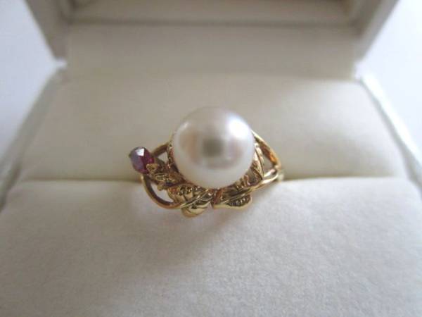 ∈Å∋長期在庫品に付きお買い得!!☆K18ルビー入りパールR☆