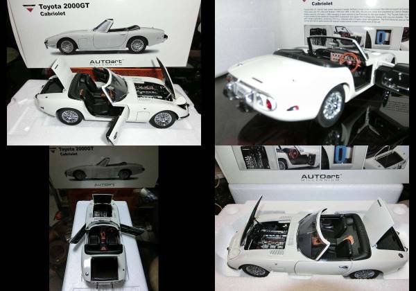 即決:1/18トヨタ 2000GT カブリオレ (ホワイト) AUTO art MILLENNIUM 1